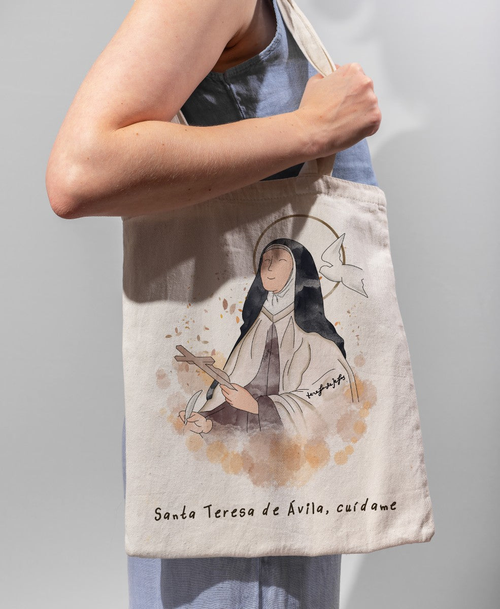 Ilustración Religiosa en Bolsa de Tela