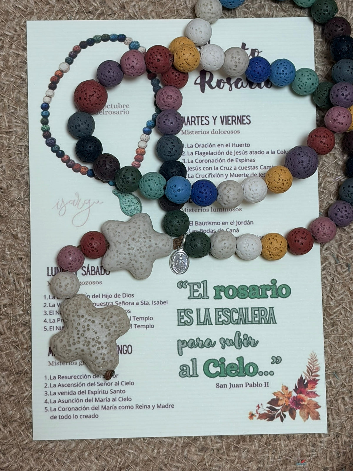 Rosario piedras volcánicas