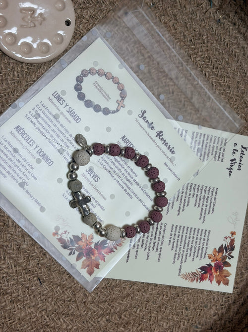 Decenario pulsera piedras volcánicas